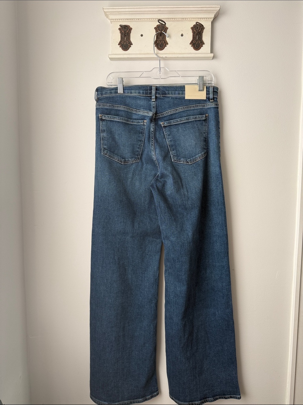 Citizens Of Humanity Issy Wide Leg Jeans in Deep Blue Wash Denim - Picture 4 of 9